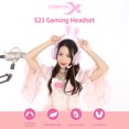 thumbnail image 3 of XIBERIA S21 Pink Rabbit Ears Headset 3.5mm Gaming Headset Passive, 3 of 8