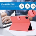 thumbnail image 3 of Allytechgroup Wallet Case for Samsung Galaxy Tab S10 Ultra / S9 Ultra, Slim Lightweight Shell PU Leather Shockproof Protective Full Body Cover with Credit Card Slot for Women Girls, Red, 3 of 8