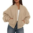 thumbnail image 3 of PRETTYGARDEN Women's Quilted Bomber Jacket Fall Fashion 2025 Lightweight Cropped Zip up Outerwear Winter Puffer Coats Pockets, 3 of 8