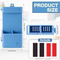 thumbnail image 2 of NOGIS Straw Holder for Cabinet Door Silicone Straw Storage Organizer Box Cabinet Reusable with Adhesive Magnetic Mounting Drainage Hole for Kitchen Countertop Utensils Makeup Brush (Blue), 2 of 6