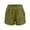 Green, variant on Bxsruta Women's Casual High Waist Elastic Shorts with Pockets and Decorative Buttons Cotton Spandex Wide Leg