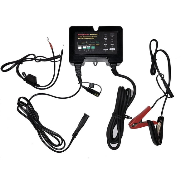 BatteryMINDer 2012: Chargeur de Batterie 12 Volts-2 Ampères, Mainteneur de Batterie et Désulfateur de Batterie - Conçu pour Voitures, Camions, Motos, ATV, Bateaux, RV