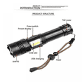 thumbnail image 4 of 1000000 Lumens Super Bright LED Tactical Flashlight Rechargeable LED Work Light Edition, 4 of 5