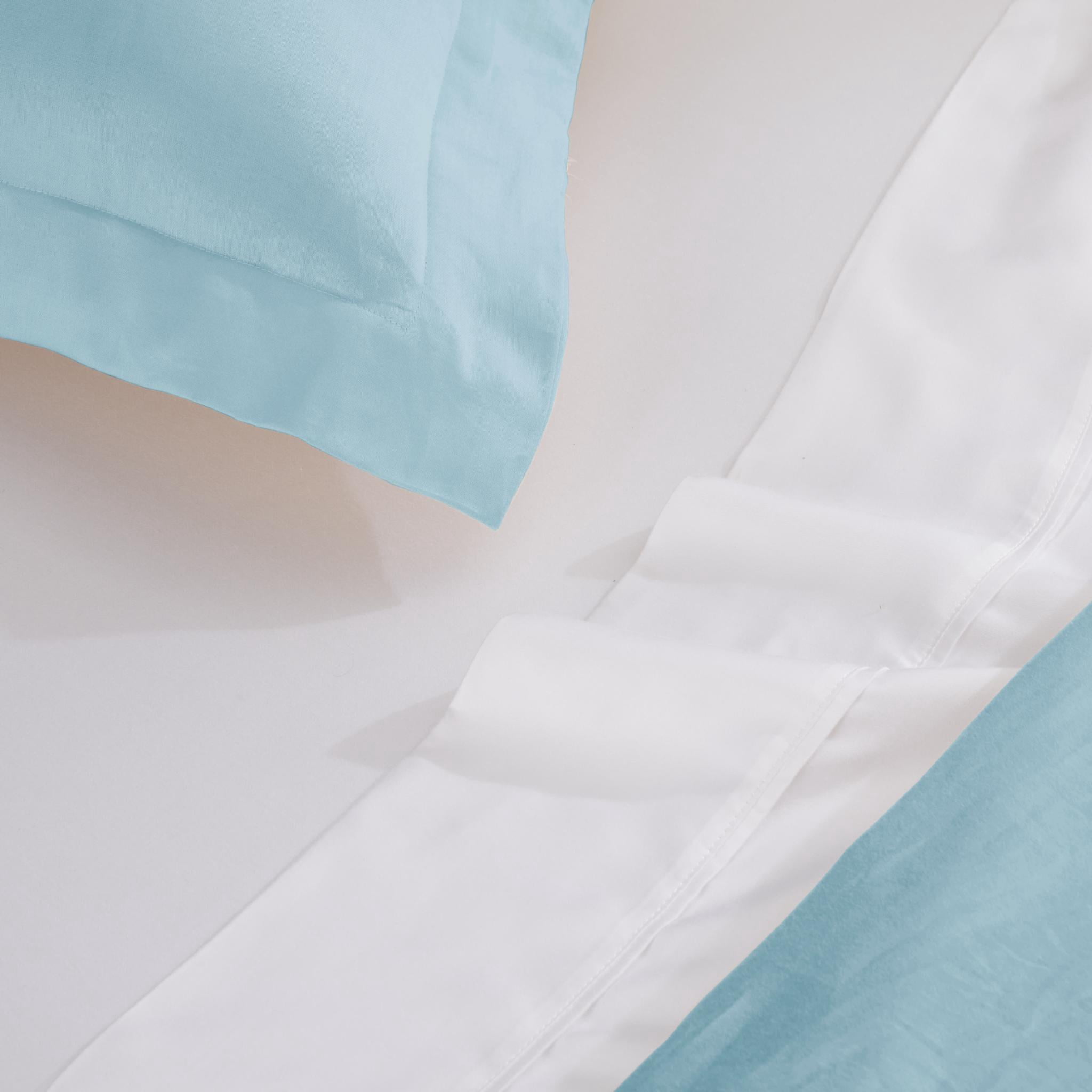 Superior Egyptian Cotton 300 Thread Count Duvet Cover Set, Twin, Light Blue
