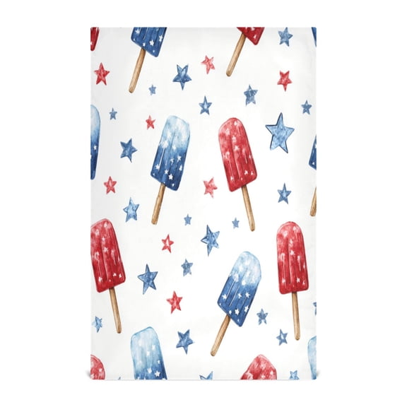 Multi-Purpose Kitchen Towels 28x18 Inch Dishcloths with Hanging Loop Decorative and Practical Towels for Kitchen, Dining Red and Blue Popsicle