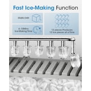 UrbanSync Top Loading Water Cooler Dispenser with Ice Maker, for 3 or 5 Gallon Bottle, Ice/Hot/Room/Cold, with Child Lock & Energy-efficient, Black