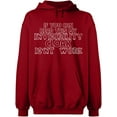 thumbnail image 2 of OXI Hoodie Sweatshirt - If You Can Read This, Basic Casual Hoodie for Men's and Women Fleece Hoodie Long Sleeve - Antiquee Cherry Small, 2 of 3