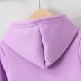 thumbnail image 3 of Tao Tao Toddler Girls Clothes Butterfly Floral Print Hoodie Letter Graphic Sweatpants Fall Winter Outfits Set Cute Spring New Style Pullover Two-piece Set Purple 140, 3 of 7