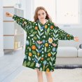 thumbnail image 5 of FORMRS Wearable Blanket Hoodie with Sleeves for Kids Cozy Flannel Sweatshirt, Flourish Flowers Pattern, 5 of 7