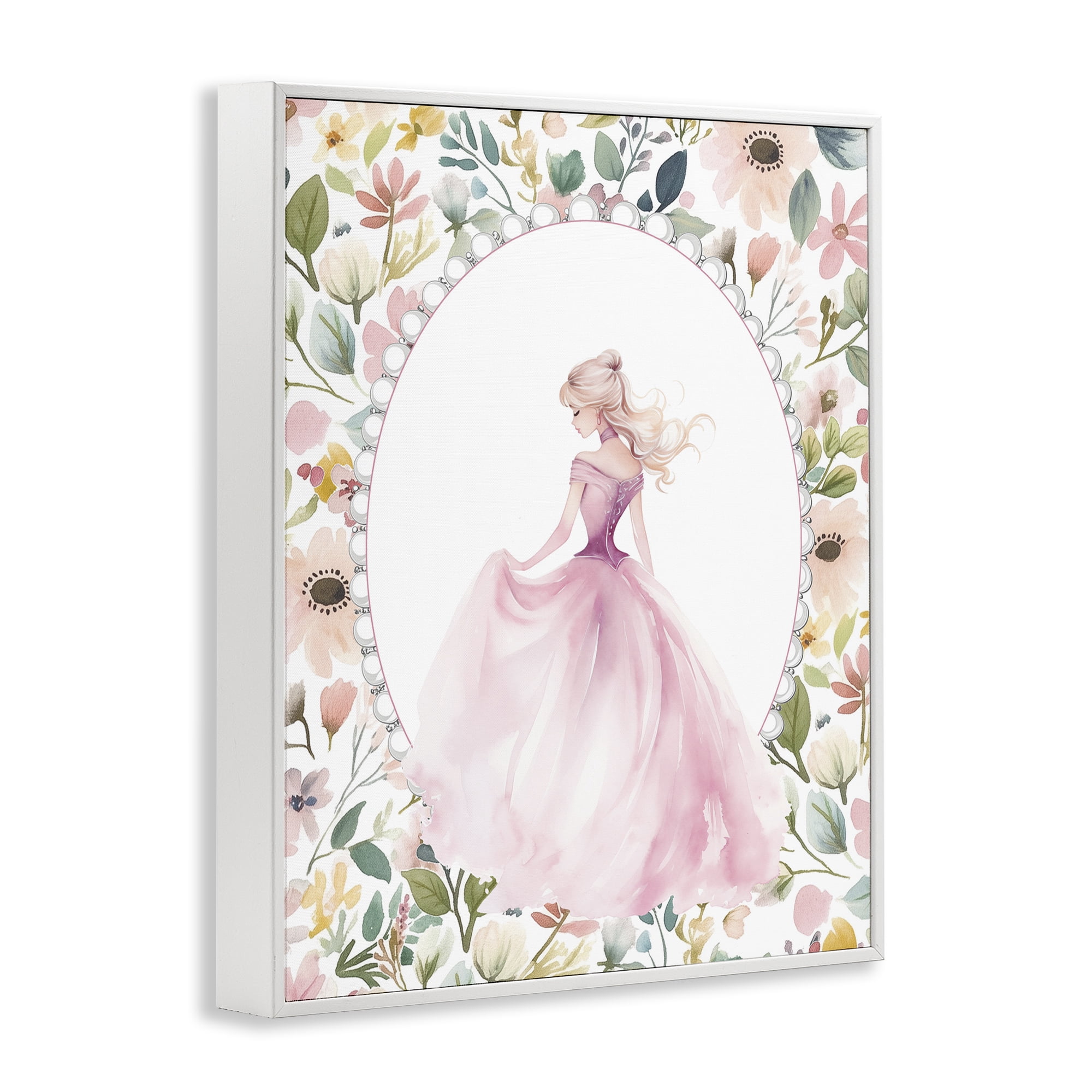 Stupell Industries Graceful Princess Love White Framed Giclee Art, design by Christine Simpson Art
