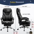thumbnail image 3 of RoyalCraft Ergonomic Office Chair with Lumbar Support, Reclining Office Chair with Footrest, High Back Executive Office Chair, Height and Armrest Adjustable, 300lb Capacity, 3 of 8
