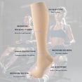 thumbnail image 4 of 6 Pairs Compression Socks for Women and Men Circulation, 20-30 mmhg Knee High Best Support for Athletic Running, Cycling, Hiking, Medical, Nurse, Recovery, 4 of 6