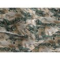 thumbnail image 3 of Ambesonne Nature Quilted Bedspread Set 3 Pcs, Exotic Leaf Sketch Pattern, Twin, Hunter Green Ivory and Sepia, 3 of 4