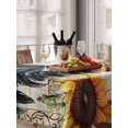 thumbnail image 6 of Sunflower Rooster Table Cloth 60x84 Inch Rectangle, Vintage Flower Farm Watercolor Texture Waterproof Tablecloth Washable Table Cover for Party Picnic Dinner Decor, 6 of 9