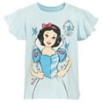 thumbnail image 3 of Disney Moana Jasmine Princess Belle Toddler Girls 3 Pack Graphic T-Shirts purple / white / Yellow 5T, 3 of 5