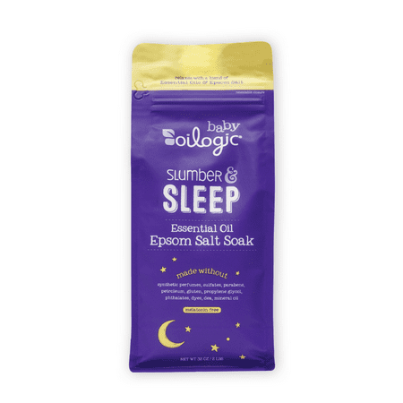 Oilogic Slumber & Sleep Essential Oil Epsom Salt for Baby, 2lb