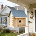 thumbnail image 6 of MORESEC Home Wooden Bird House Outdoor, 7in Courtyard Feeder Graffiti Nest for Parrots Breeding Garden Decor Easter Decorations, 6 of 6