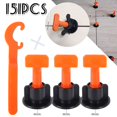 thumbnail image 3 of Tile Leveling System Kit 50pcs Tile Leveler Spacers 100pcs Cross Tile Gap Tool with 1 Wrench Reusable Ceramic Tile Installation Tool for Building Walls Floors, 3 of 4