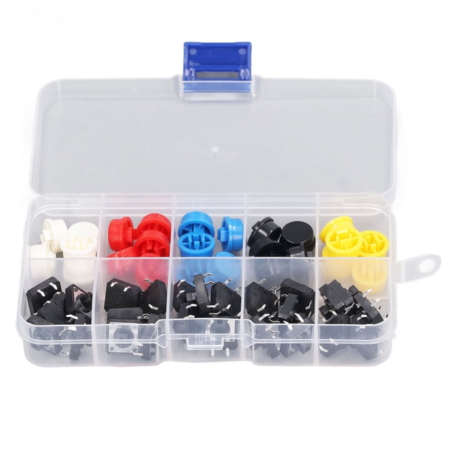 Interrupteur à Bouton-Poussoir, 25 Pcs Ensemble Interrupteur Rond à Bouton-Poussoir Sortie Haute Intensité