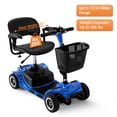 thumbnail image 3 of TEKAMON 4 Wheels Mobility Scooter - Portable Folding Power Electric Mobility Scooters for Seniors, Adults, Handicapped, Elderly - Range Extended Battery,Blue, 3 of 11