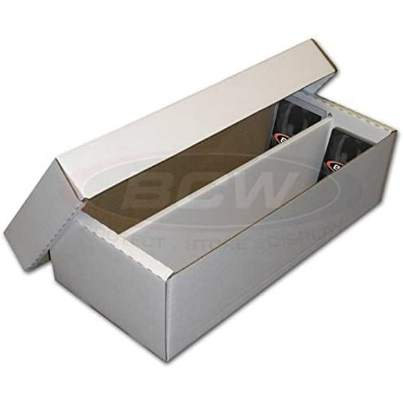 BCW 1600-Count 2-Row Shoe Storage Box for Trading Cards | 200 lb. Test Strength | (2-Pack)