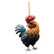 thumbnail image 3 of Colgante de pollo de dibujos animados, adorno decorativo para coche, llavero de pollo acrílico Azul y amarillo, 3 of 9