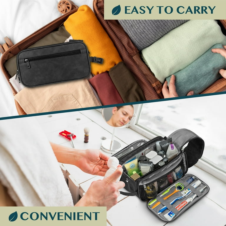 PAVILIA Toiletry Bag for Men Women, Mens Travel Bag Toiletries