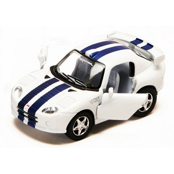 Dodge Viper GTS-R, White - Kinsmart 4020D - 4" Diecast Model Toy Car (Brand New, but NOT IN BOX)