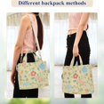 thumbnail image 4 of FORMRS Womens Corduroy Tote Bag Crossbody Shoulder Handbag with Pocket, Colorful Flower, 4 of 7