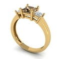 thumbnail image 2 of Clara Pucci 14K Yellow Gold 1.11ct Champagne Three-Stone Ring for Women, 2 of 8