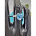 thumbnail image 2 of 7mm-10mm Natural Sky Blue Topaz or Swiss Blue Topaz Heart Cut Ring, Sterling Silver, Made To Order, Jewelry Gift, 2 of 4