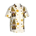 thumbnail image 2 of Balery Beekeeper Gnome Holding A Glass Print Men's Hawaiian Shirts Short Sleeve Beach Shirt Relaxed Fit Vacation Button Down Shirts-XX-Large, 2 of 9