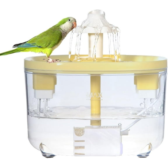 Automatic Parakeet Bird Bath for Indoor Cage Parrots with Pump for Cockatiels Lovebirds Finches Canaries Small Feathered Pet