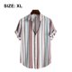 thumbnail image 2 of Camisas de popelina de manga corta a rayas y corte regular con botones para hombre, 2 of 8