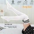 thumbnail image 3 of Lovely Annie Women's 4 Pairs Super Soft Incredible Durable Thigh High Cotton Boot Socks JMYP1022 Size 2-6 White 4p1c5, 3 of 5