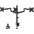 thumbnail image 1 of TEMOGU-Triple Monitor Mount, 3 Monitor Desk Mount for 13-27 inch Computer Screens, Holds up to 22 lbs, Triple Monitors Stand for Desk, with Tilt, Swivel, Rotation, VESA 75/100mm (M003S), Black, 1 of 4