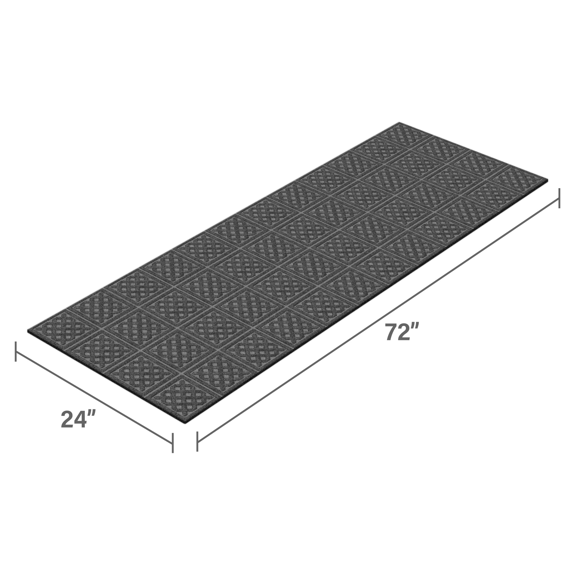 Mainstays Textures Crosshatch Polyester and Rubber Backed Doormat