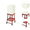 thumbnail image 6 of Fiocias Press Type Trash Can with Wheels Rolling Garbage Can High Foot Dustbin Household Red, 6 of 9
