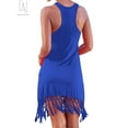 thumbnail image 2 of Gustave Women Summer Sleeveless Dresses with Tassels Tank Top Tunic Dress Casual Mini Sundress Beach Cover Up "Blue, L", 2 of 7