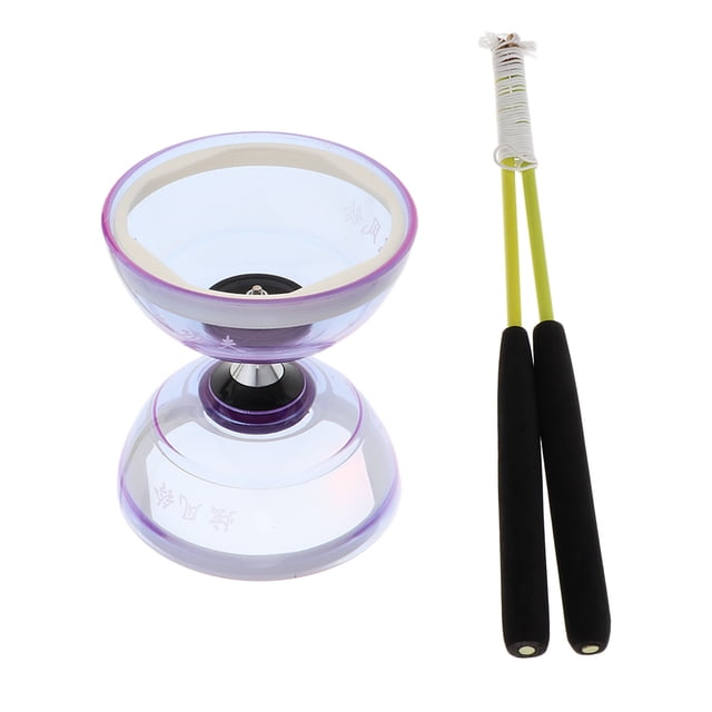 Palillos de mano Diabolo de 3 rodamientos profesionales y juguete de Púrpura Sunnimix Diabolos de malabares