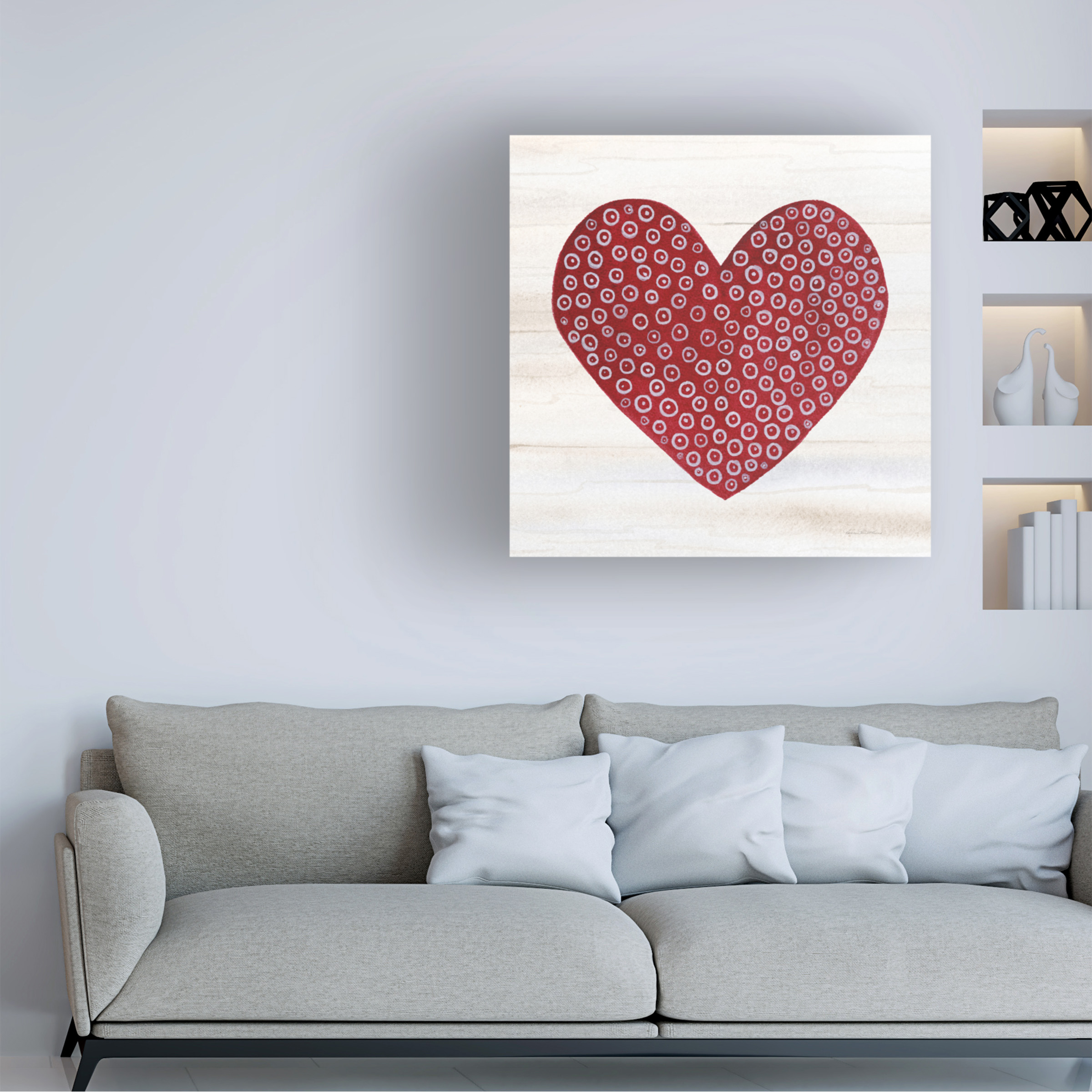 Trademark Fine Art 'Rustic Valentine Heart III' Canvas Art by Kathleen Parr McKenna