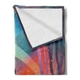 thumbnail image 2 of Fantasy Soft Flannel Fleece Throw Blanket, Man Alone Under Vibrant Colored Reflections of Galaxy Planets Space Cosmos Art, Cozy Plush for Indoor and Outdoor Use, 70" x 90", Multicolor, by Ambesonne, 2 of 5