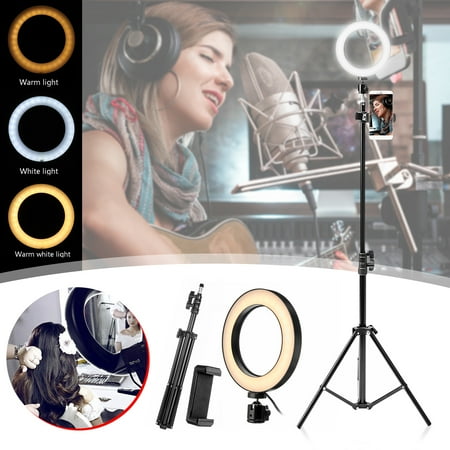 You Tube Love Grtxinshu 6.3inch 5500k Photography Dimmable LED Selfie Ring Light Youtube Video Live Photo Studio Light With 160cm Tripod Phone Holder ()