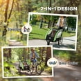 thumbnail image 4 of Aosom Child Bike Trailer with Storage, 5 Point Harness, Baby Stroller Green, 4 of 10