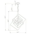 thumbnail image 3 of Warehouse of Tiffany Triplix 3-Light Geometric Gold and Black Chandelier, 3 of 3