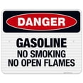 thumbnail image 1 of Danger Gasoline No Smoking No Open Flames Sign, OSHA Danger Sign, 24x30 Reflective Aluminum EGP, 1 of 1