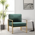 thumbnail image 2 of Andeworld Accent Chairs, Living Room Chairs Linen Arm Chair Accent Chairs for Living Room Green, 2 of 5