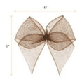 thumbnail image 2 of 50 Pcs Mini Chiffon Ribbon Bow 1" Mini Fabric Satin Ribbon Flower Bows for Craft DIY Sewing Wedding Party Brown, 2 of 6