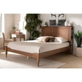 thumbnail image 3 of Danielle Traditional Rustic Ash Walnut Brown Finished Wood Full Size Platform Storage Bed, 3 of 11