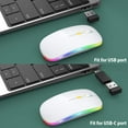 thumbnail image 7 of Upgrade LED Wireless Mouse, Rechargeable Slim Silent Mouse 2.4G Portable Mobile Optical Office Mouse , for Notebook, PC, Laptop, Computer, Desktop (White), 7 of 7